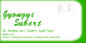 gyongyi subert business card
